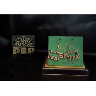 Hundeohrringe inspiriert von Keith Haring